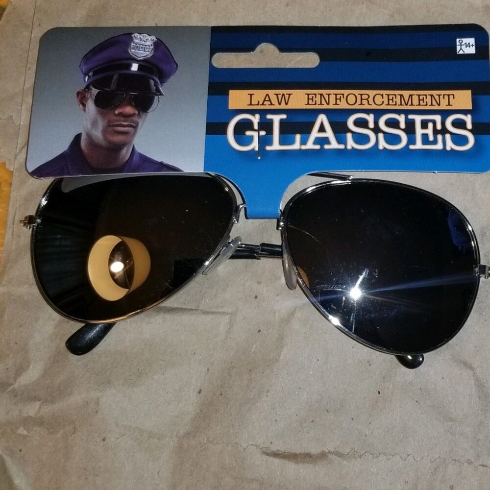 Aviator Mirror Sunglasses Police Costume Accessory by CostumesUSA